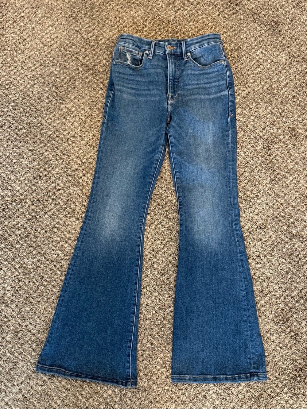 Good American 8/29 Blue Flare Jeans